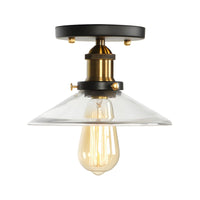 Ceiling Light Glass Semi Flush in Industrial Style | Brinora