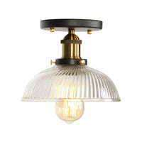 Ceiling Light Glass Semi Flush in Industrial Style | Brinora