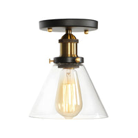 Ceiling Light Glass Semi Flush in Industrial Style | Brinora