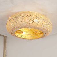 Ceiling Light Handwoven Bamboo Scandinavian Design | Vantor