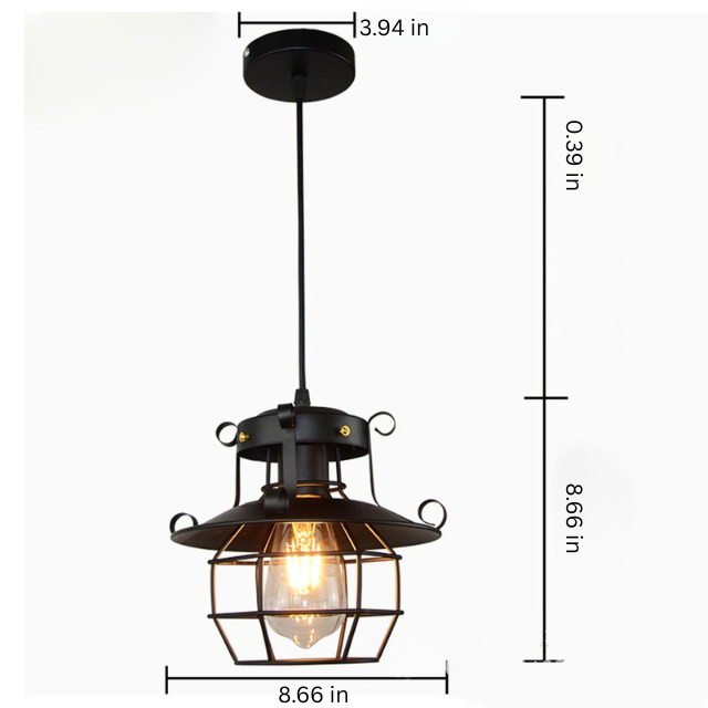 Ceiling Light Iron Industrial Vintage Design | Dinoro