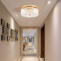 Ceiling Light LED Flush Mount Crystal Drum Modern | Solveta