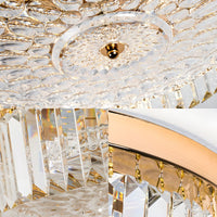 Ceiling Light LED Flush Mount Crystal Drum Modern | Solveta