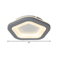 Ceiling Light LED Flush Mount Nordic Acrylic Shade | Pentiro