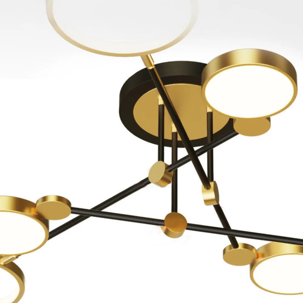 Ceiling Light LED Gold Black in Nordic Style | Arcion