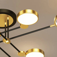 Ceiling Light LED Gold Black in Nordic Style | Arcion