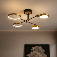 Ceiling Light LED Gold Black in Nordic Style | Arcion