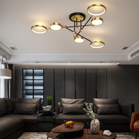 Ceiling Light LED Gold Black in Nordic Style | Arcion