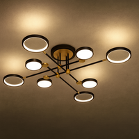 Ceiling Light LED Gold Black in Nordic Style | Arcion