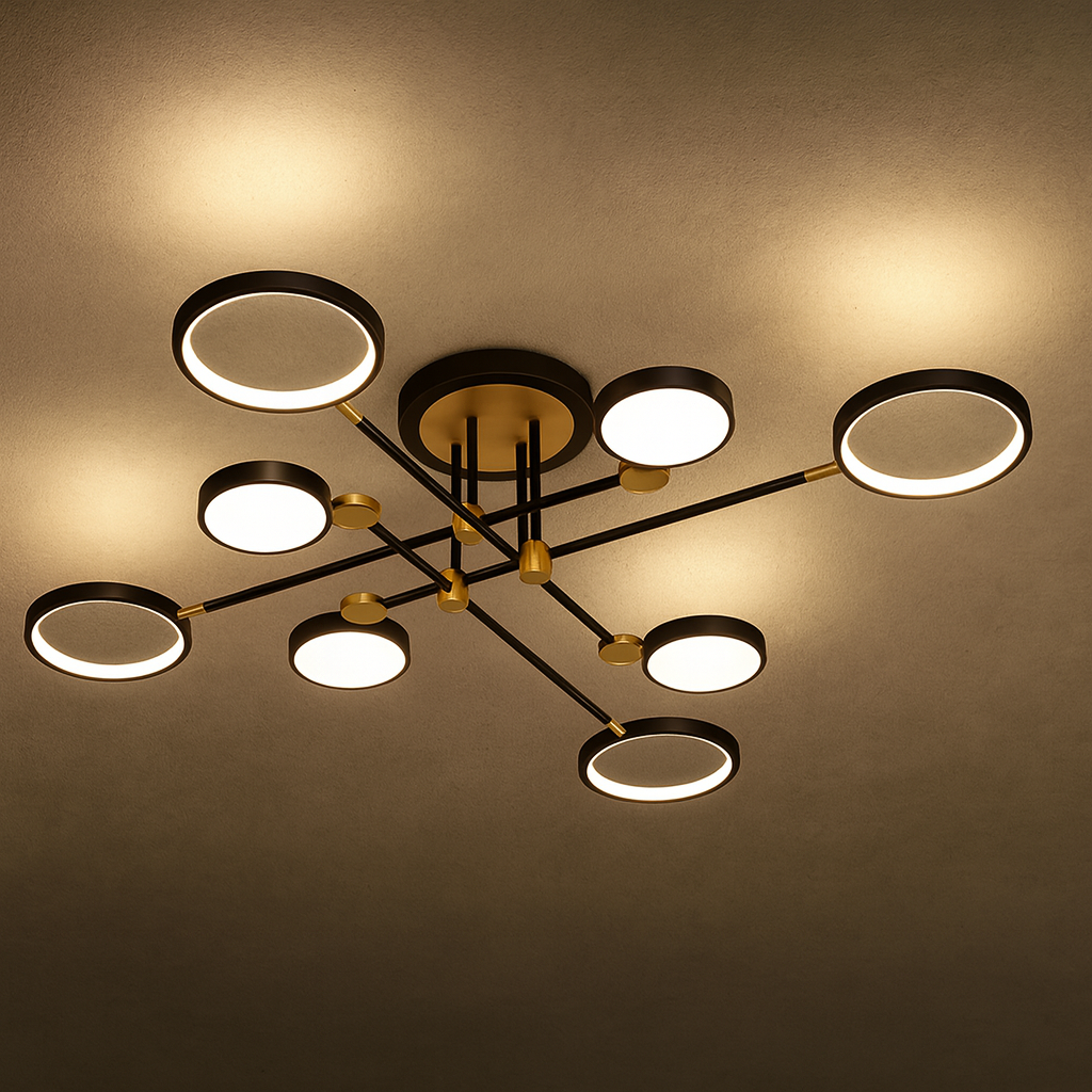 Ceiling Light LED Gold Black in Nordic Style | Arcion