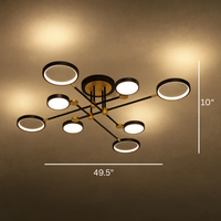 Ceiling Light LED Gold Black in Nordic Style | Arcion