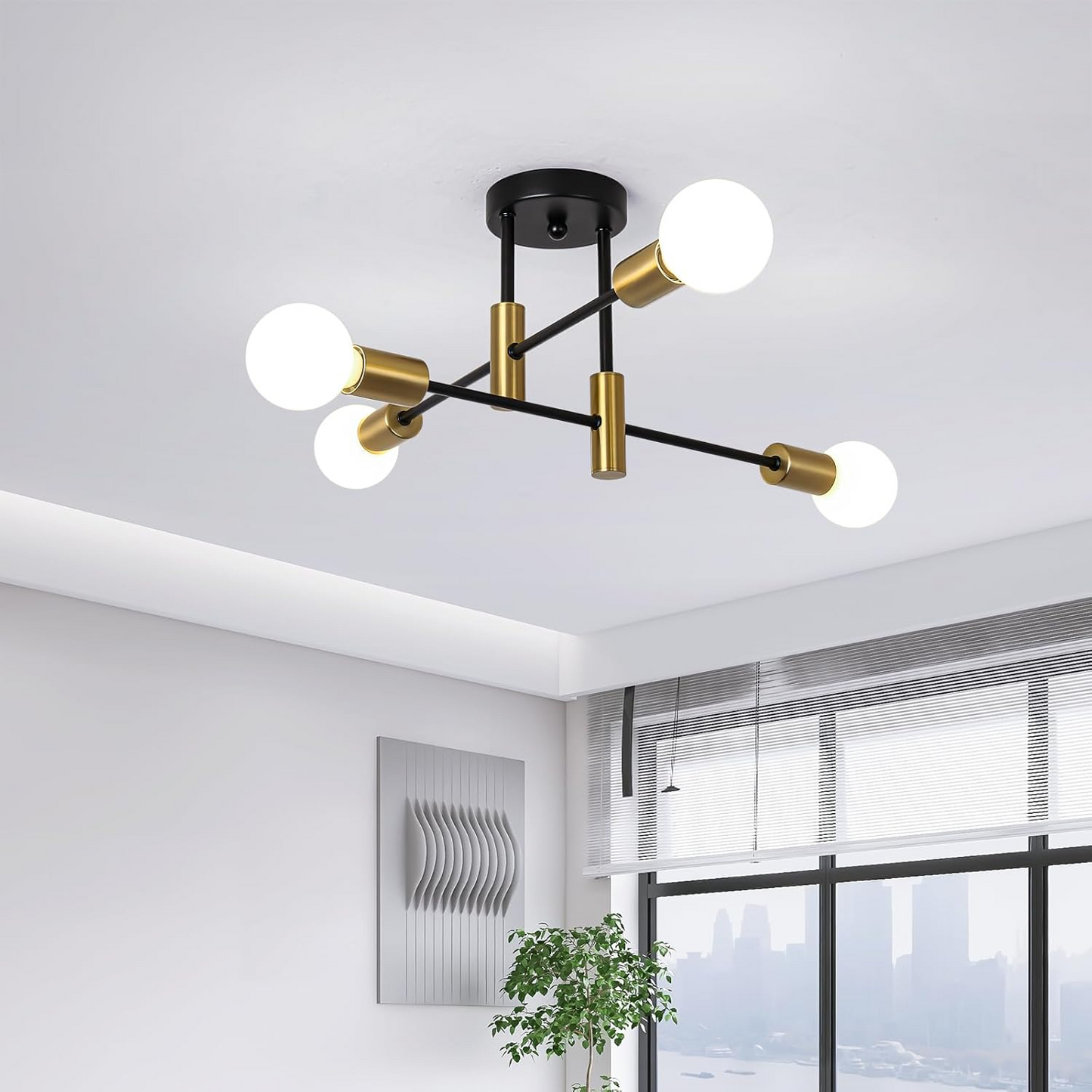 Ceiling Light Metal Frame in Nordic Style | Norvilo