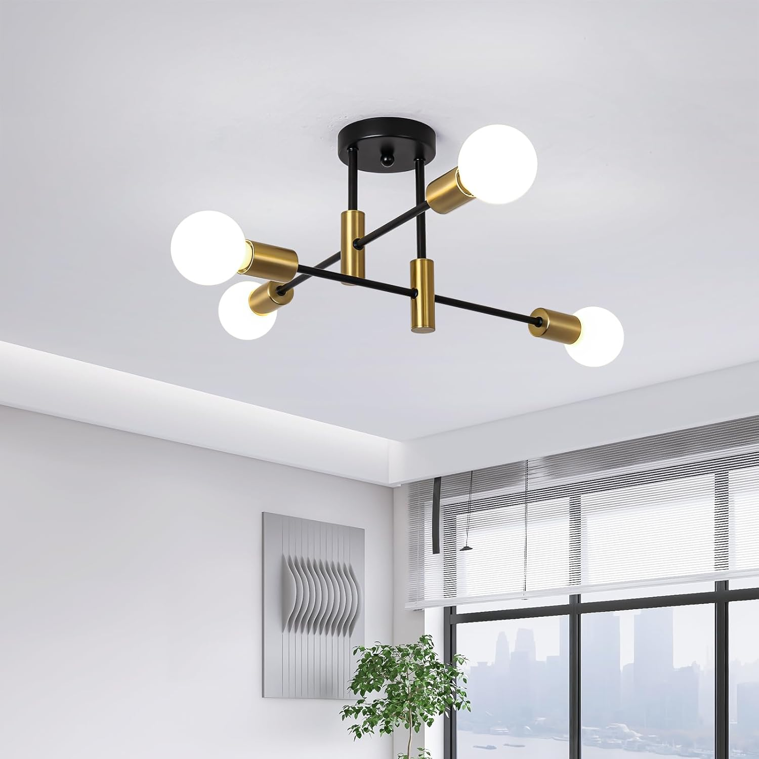 Ceiling Light Metal Frame in Nordic Style | Norvilo