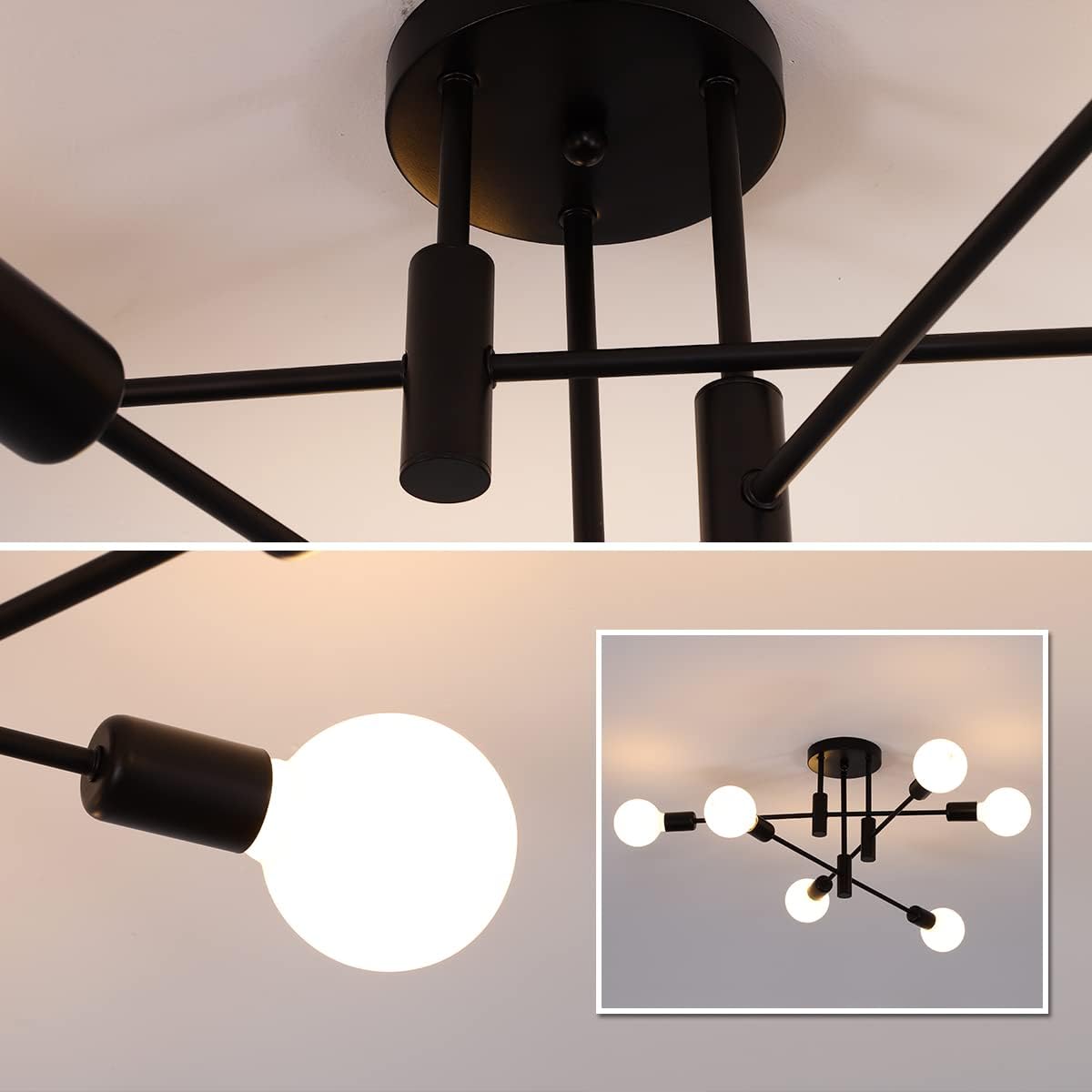 Ceiling Light Metal Frame in Nordic Style | Norvilo