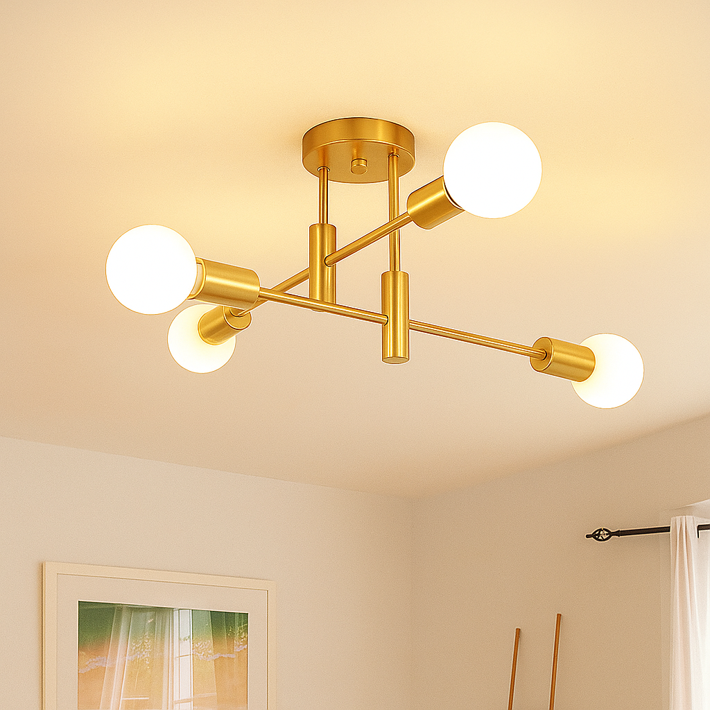 Ceiling Light Metal Frame in Nordic Style | Norvilo