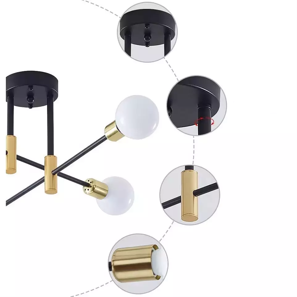 Ceiling Light Metal Frame in Nordic Style | Norvilo