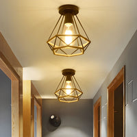 Ceiling Light Metal Rope Diamond Industrial Style | Norevo