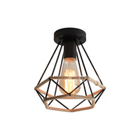 Ceiling Light Metal Rope Diamond Industrial Style | Norevo