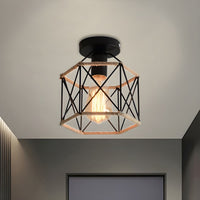 Ceiling Light Metal Rope Hexagon Industrial Style | Norvik
