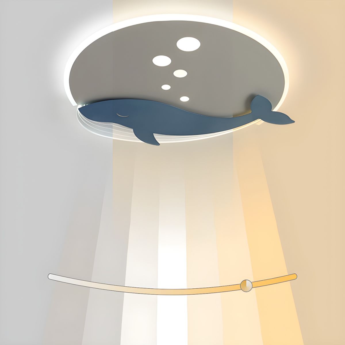 Ceiling Light Metal Round Scandinavian Kids Style | Belano