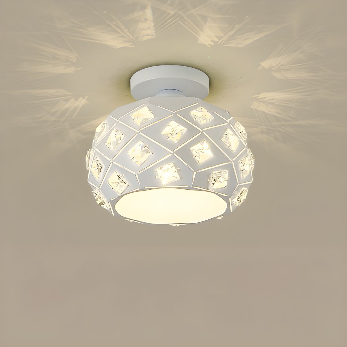 Ceiling Light Nordic Style with Crystal Detail | Korvia