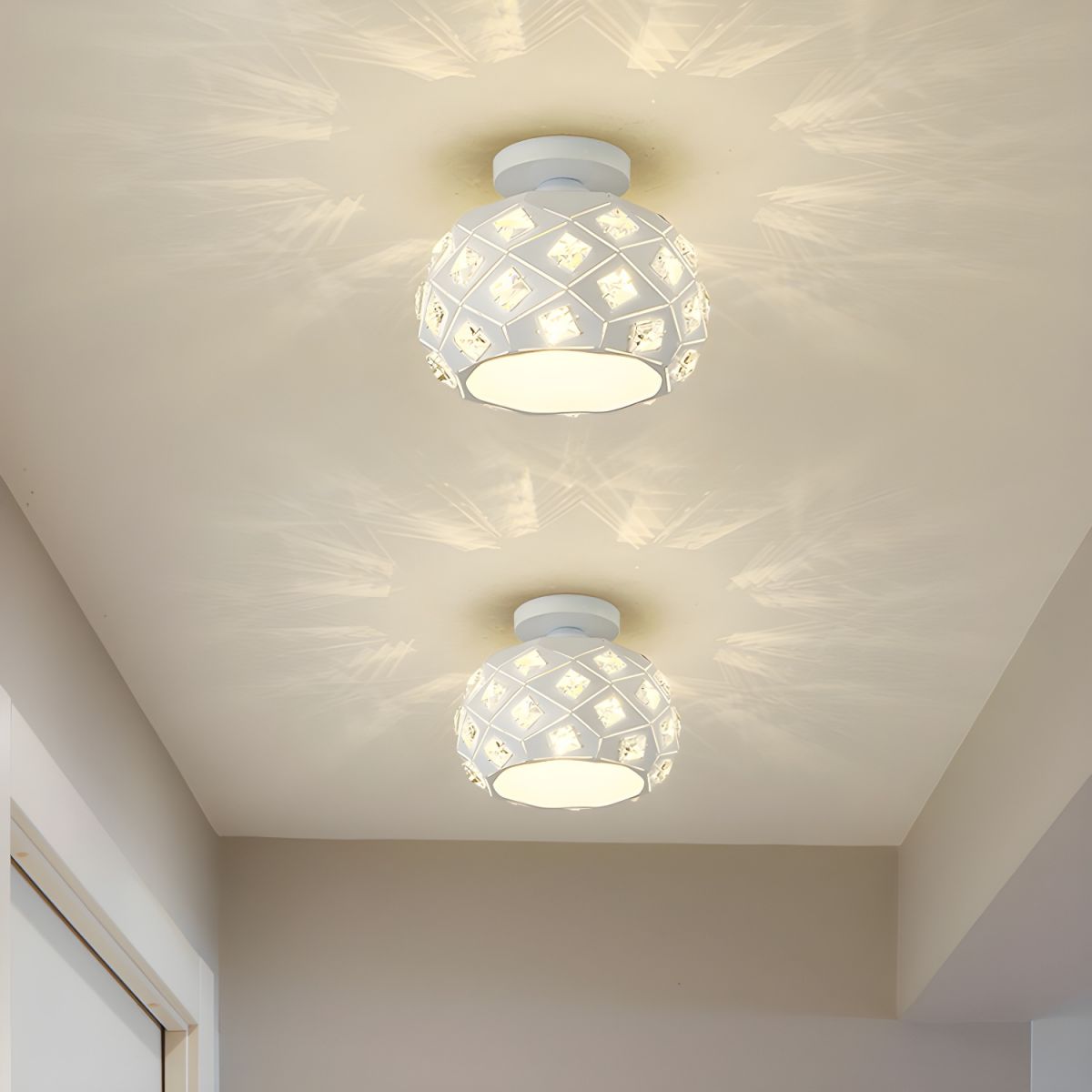 Ceiling Light Nordic Style with Crystal Detail | Korvia