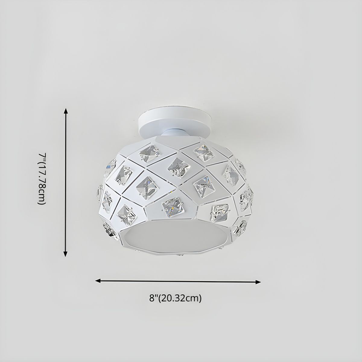Ceiling Light Nordic Style with Crystal Detail | Korvia