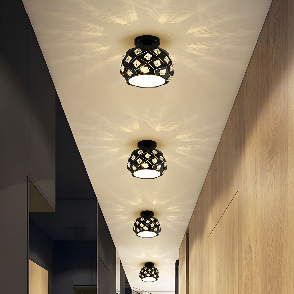Ceiling Light Nordic Style with Crystal Detail | Korvia