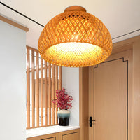 Ceiling Light Rattan Semi Flush in Oriental Style | Olivan