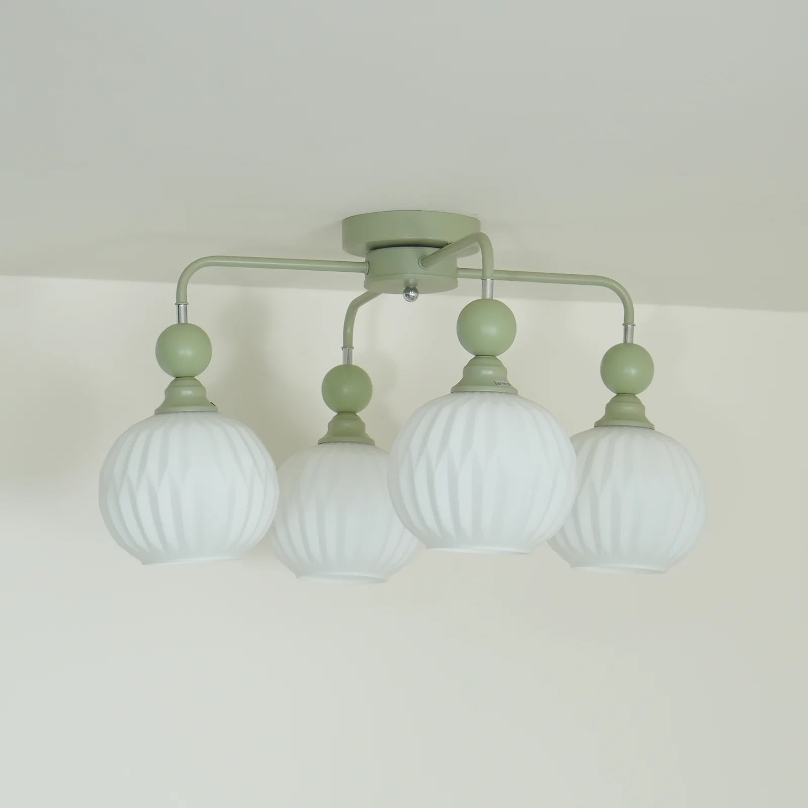 Ceiling Light Ribbed Glass Modern Interior | Renova