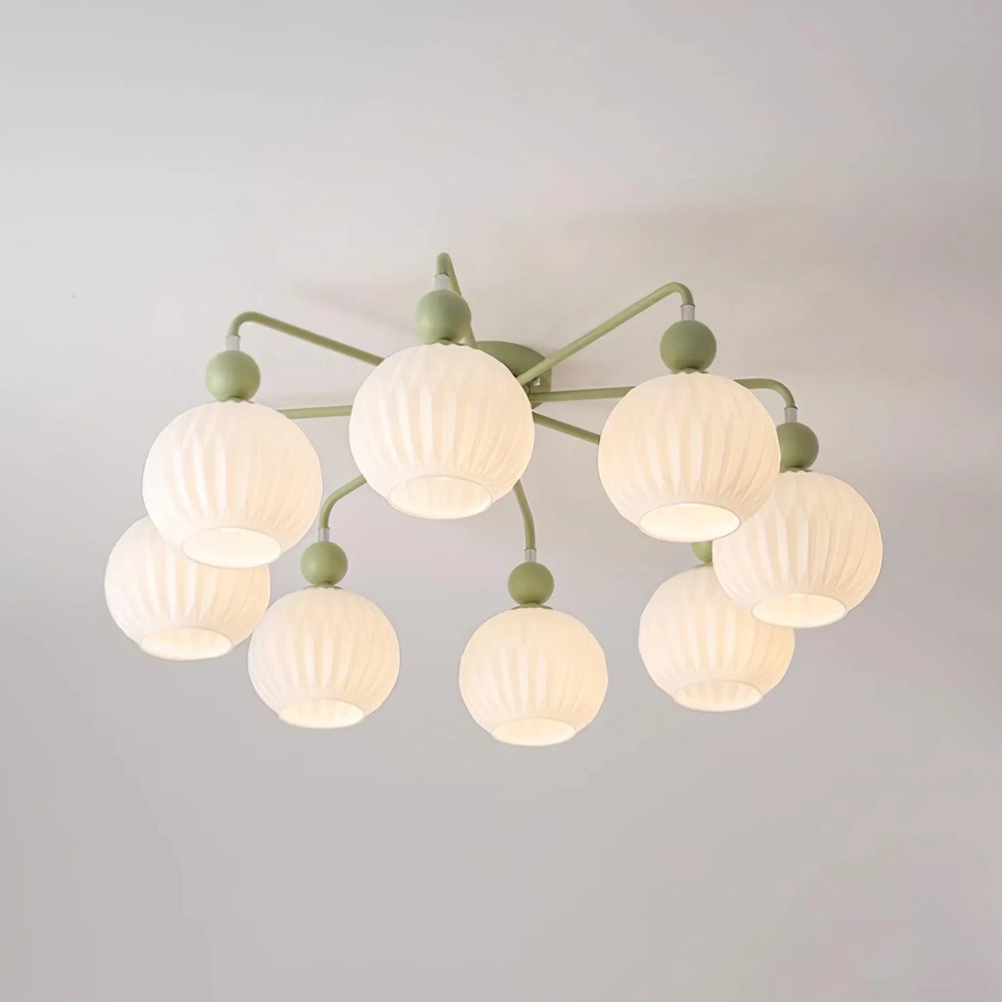 Ceiling Light Ribbed Glass Modern Interior | Renova