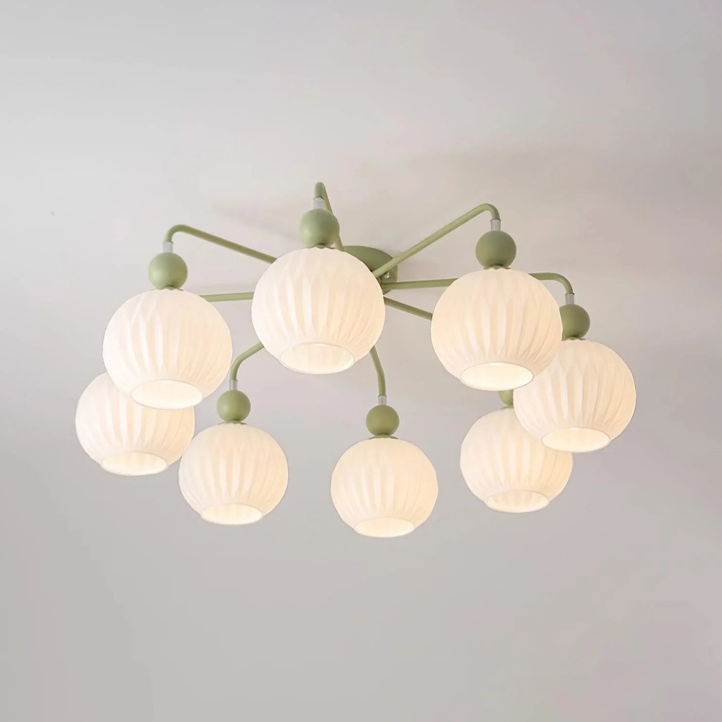 Ceiling Light Ribbed Glass Modern Interior | Renova