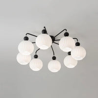 Ceiling Light Ribbed Glass Modern Interior | Renova