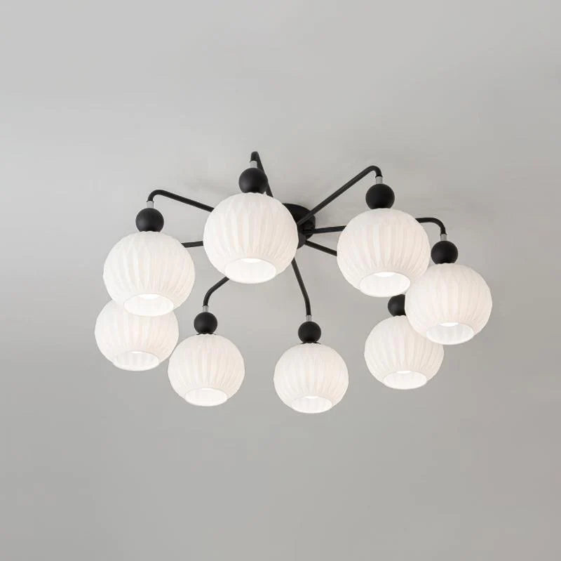 Ceiling Light Ribbed Glass Modern Interior | Renova