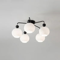 Ceiling Light Ribbed Glass Modern Interior | Renova