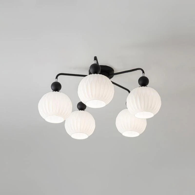 Ceiling Light Ribbed Glass Modern Interior | Renova