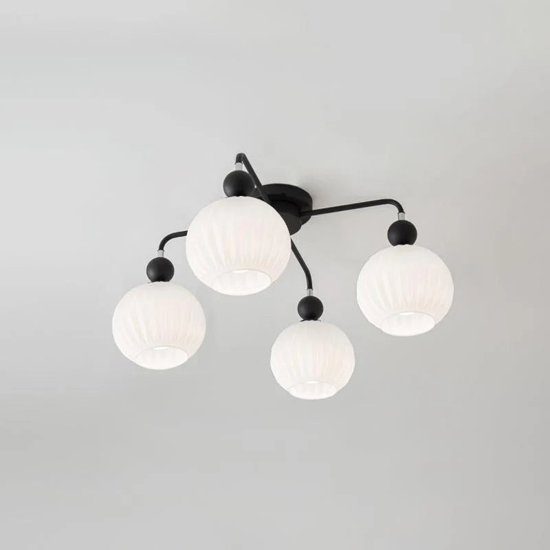 Ceiling Light Ribbed Glass Modern Interior | Renova
