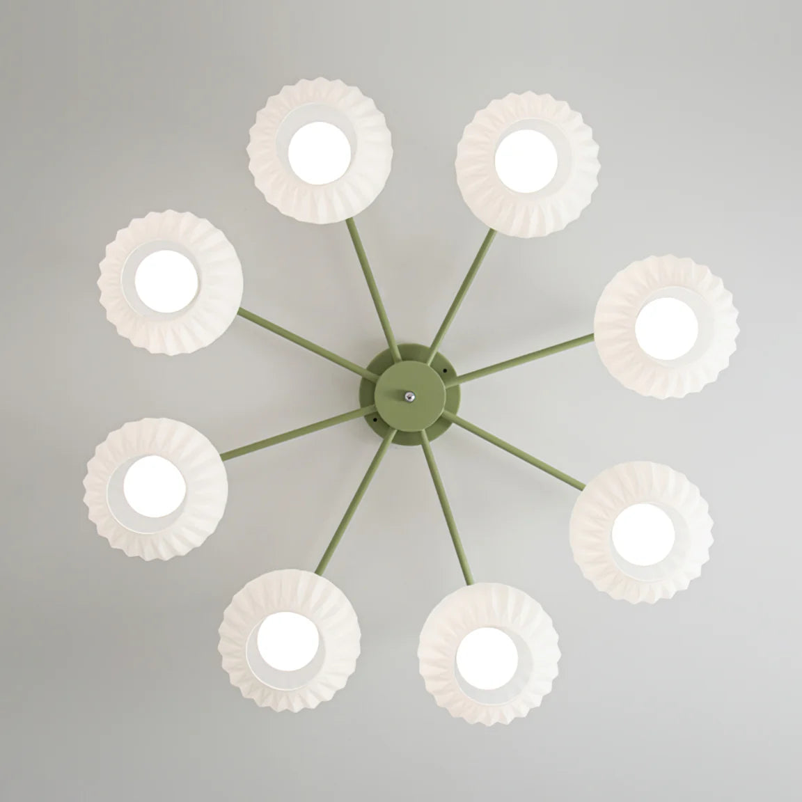 Ceiling Light Ribbed Glass Modern Interior | Renova