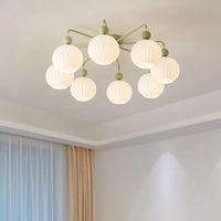 Ceiling Light Ribbed Glass Modern Interior | Renova