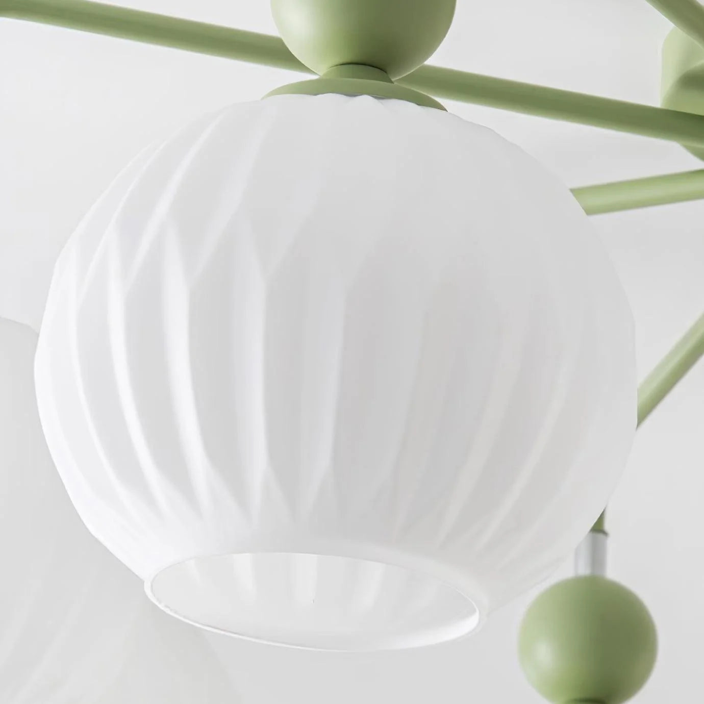 Ceiling Light Ribbed Glass Modern Interior | Renova
