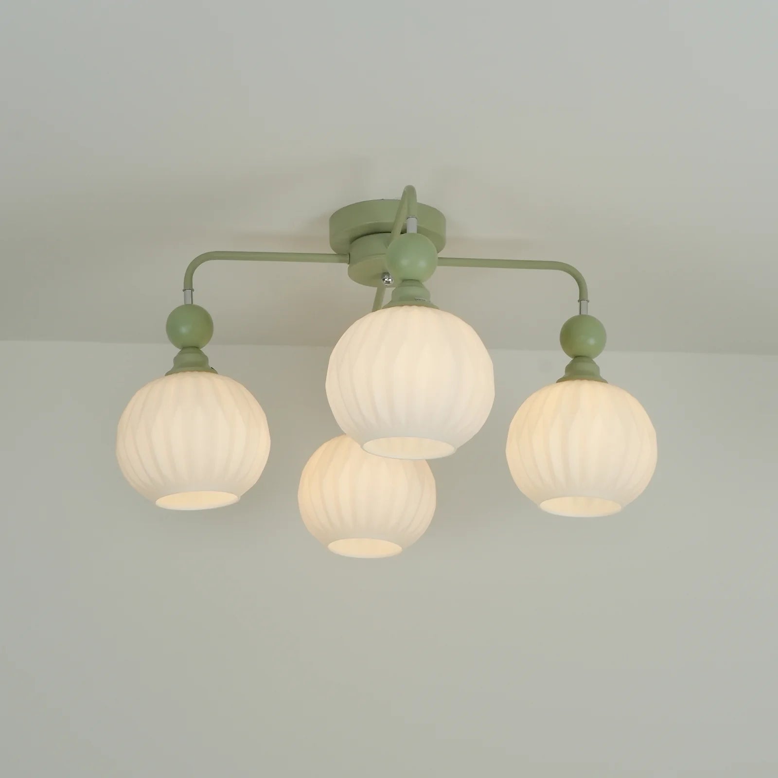 Ceiling Light Ribbed Glass Modern Interior | Renova