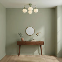 Ceiling Light Ribbed Glass Modern Interior | Renova