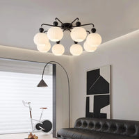 Ceiling Light Ribbed Glass Modern Interior | Renova