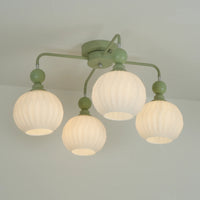 Ceiling Light Ribbed Glass Modern Interior | Renova