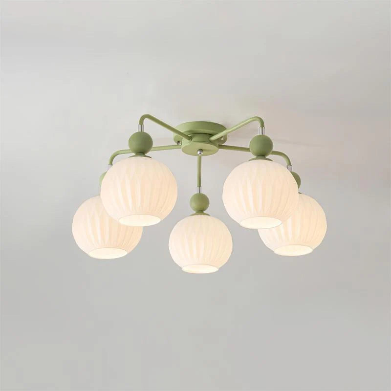 Ceiling Light Ribbed Glass Modern Interior | Renova