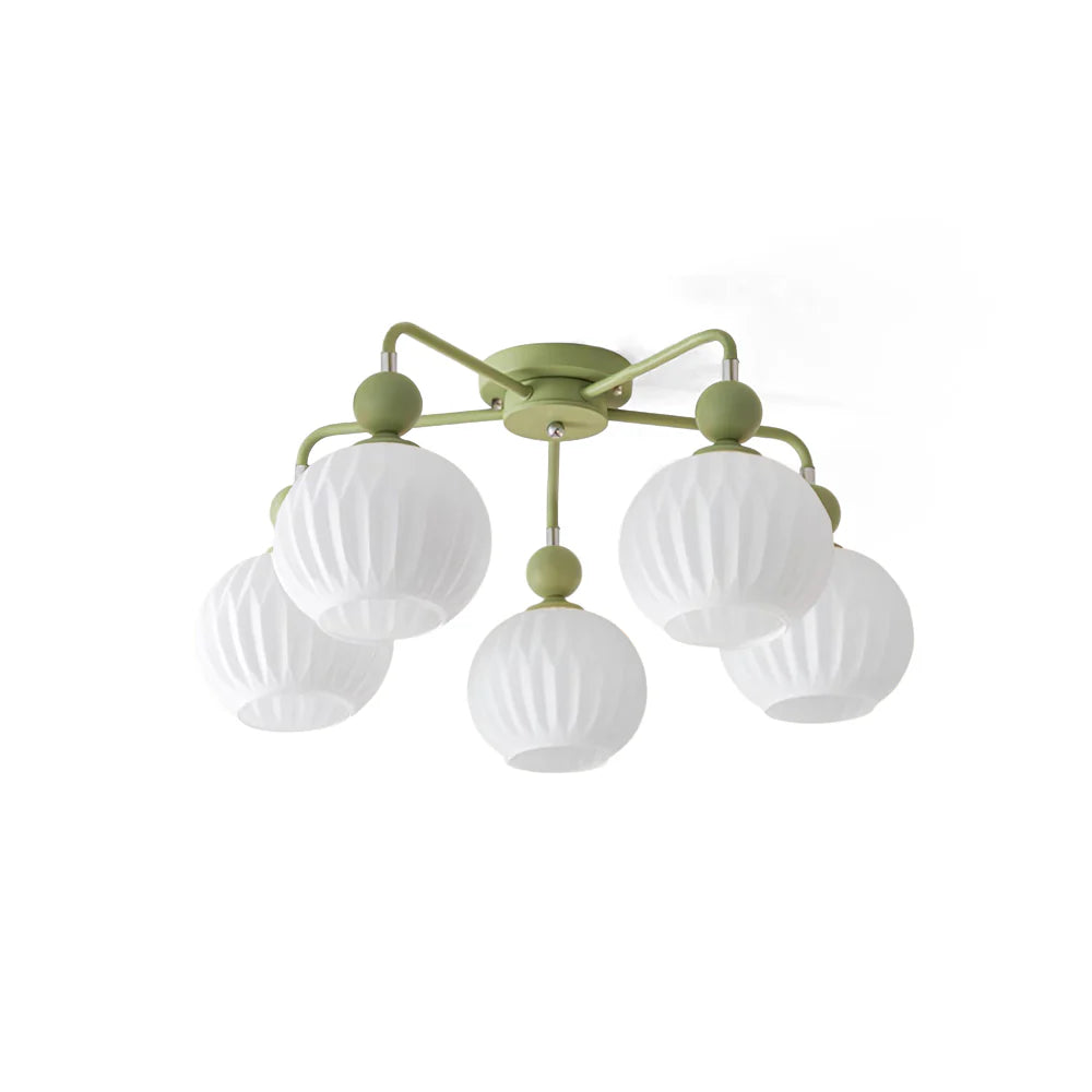 Ceiling Light Ribbed Glass Modern Interior | Renova