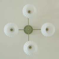 Ceiling Light Ribbed Glass Modern Interior | Renova