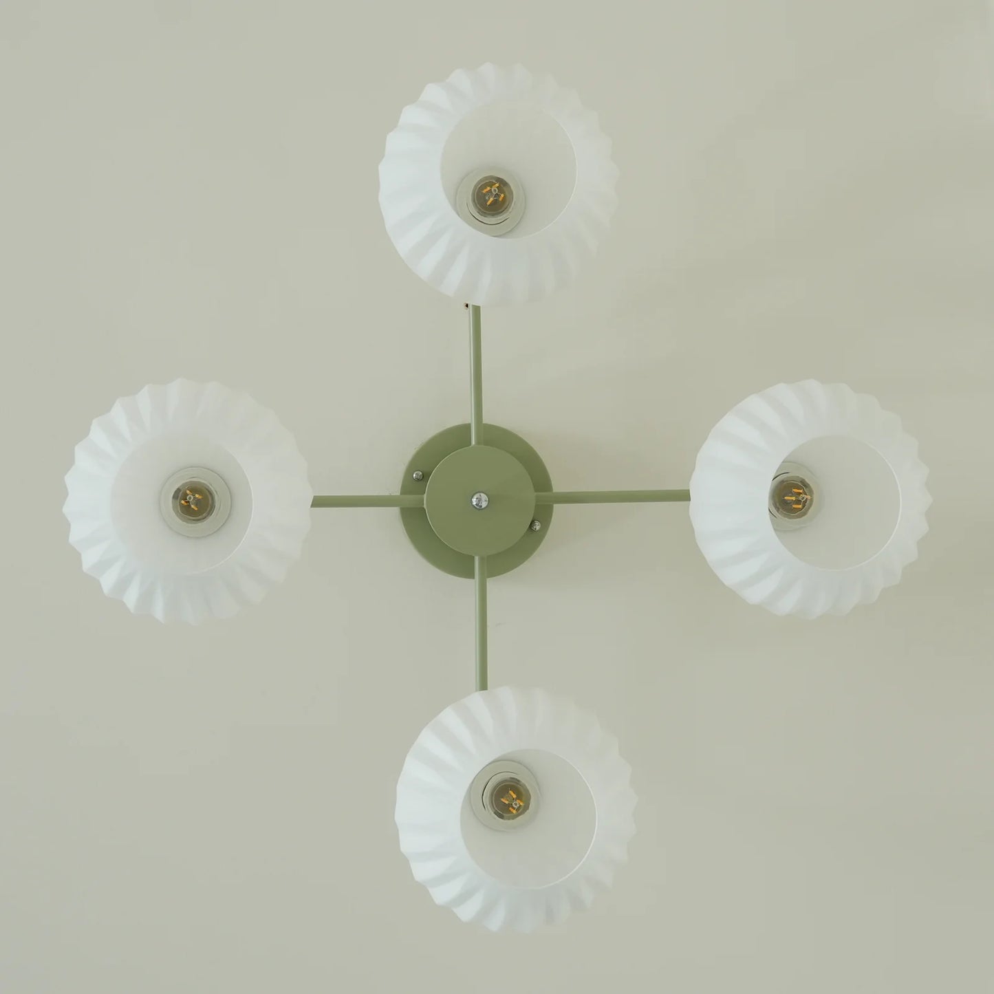Ceiling Light Ribbed Glass Modern Interior | Renova