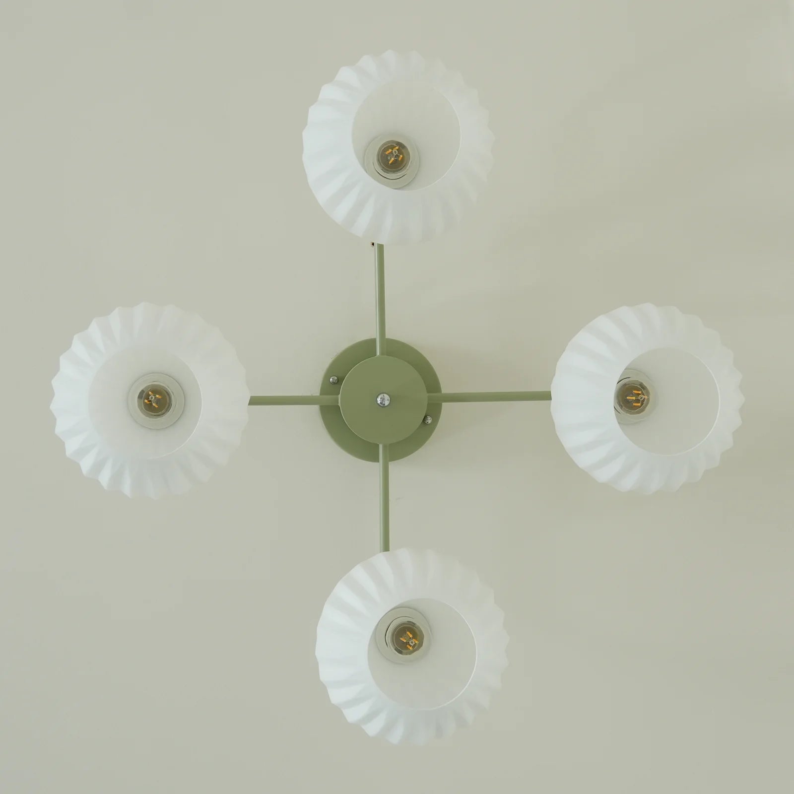 Ceiling Light Ribbed Glass Modern Interior | Renova