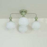 Ceiling Light Ribbed Glass Modern Interior | Renova